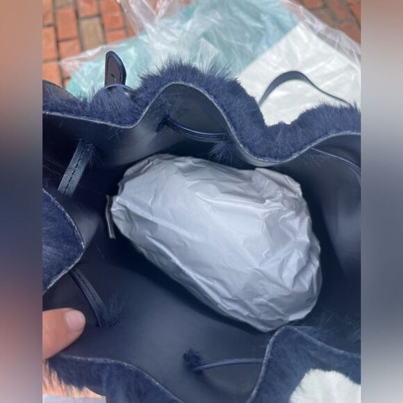 Mansur Gavriel Faux Fur Bucket Bag NWT - Picture 9 of 16